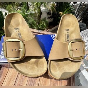 Birkenstock Madrid Big Buckle Mud Green Size 9 Nubuck Sandal Like New!🙌🏻